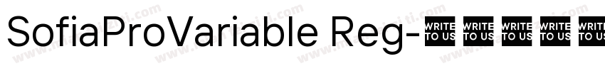SofiaProVariable Reg字体转换
